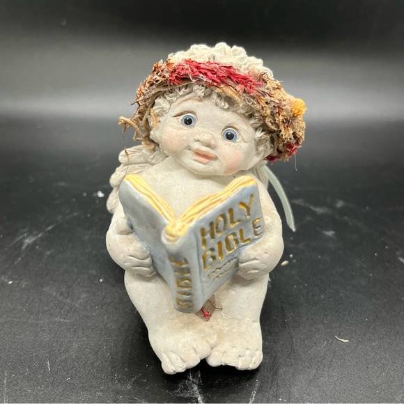 1997 DREAMSICLES "The Good Book" by Kristin Cast CHERUB w/ HOLY BIBLE #DC361 - Picture 2 of 9